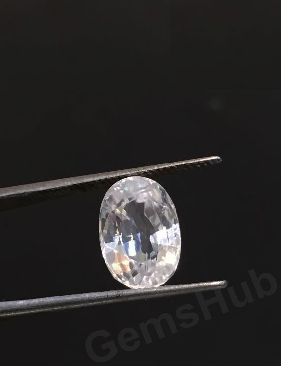 4.78 ct Natural White Zircon